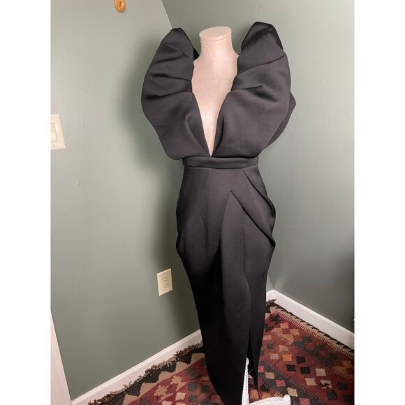 Mable Formal Black Vneck Dress. Size small. Great condition. - Picture 2 of 9